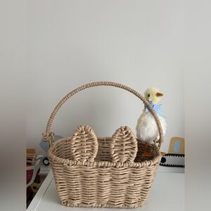 Woven Basket with Bunny Ears